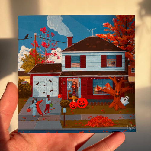Halloween House Mini Print