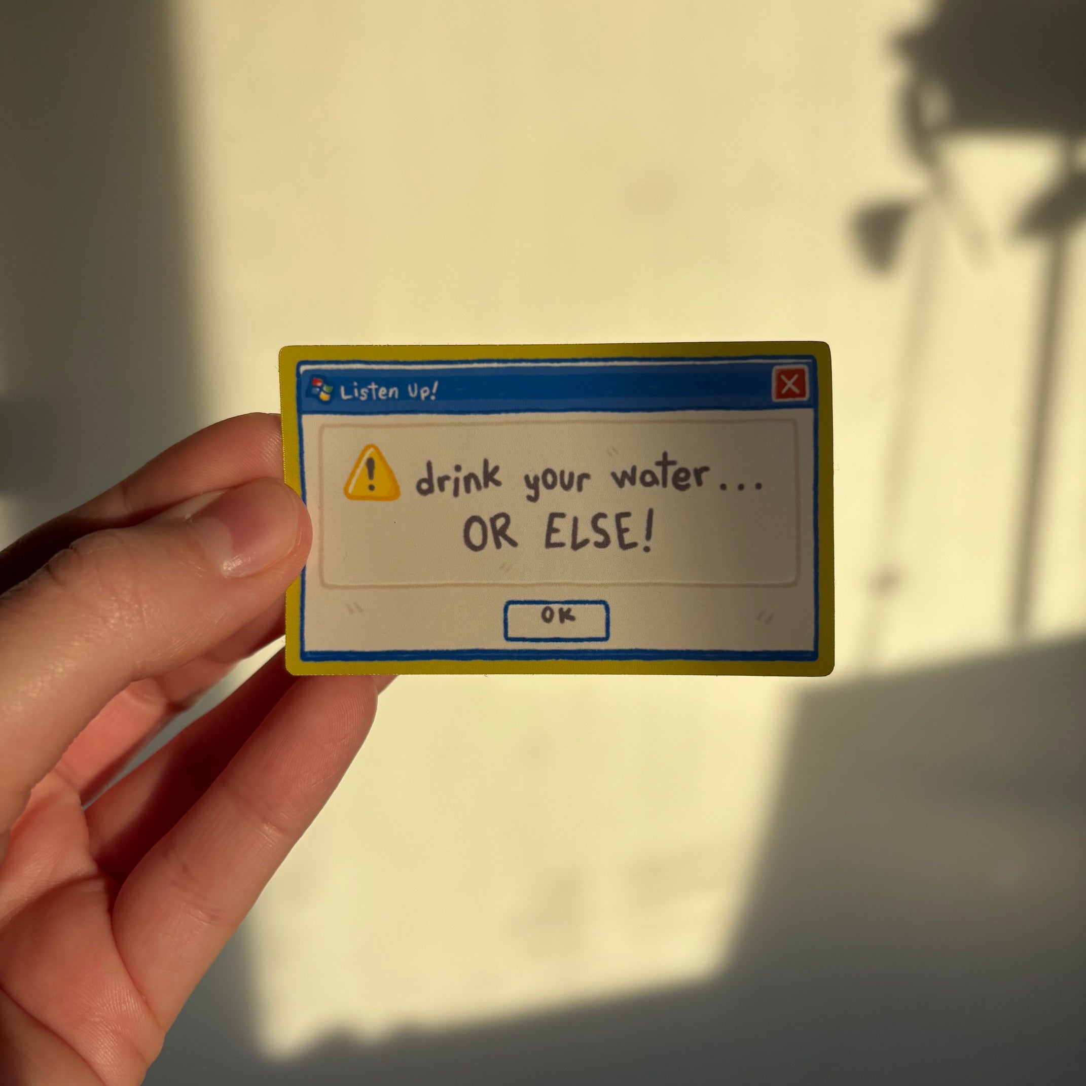 Water Reminder Pop-up Sticker