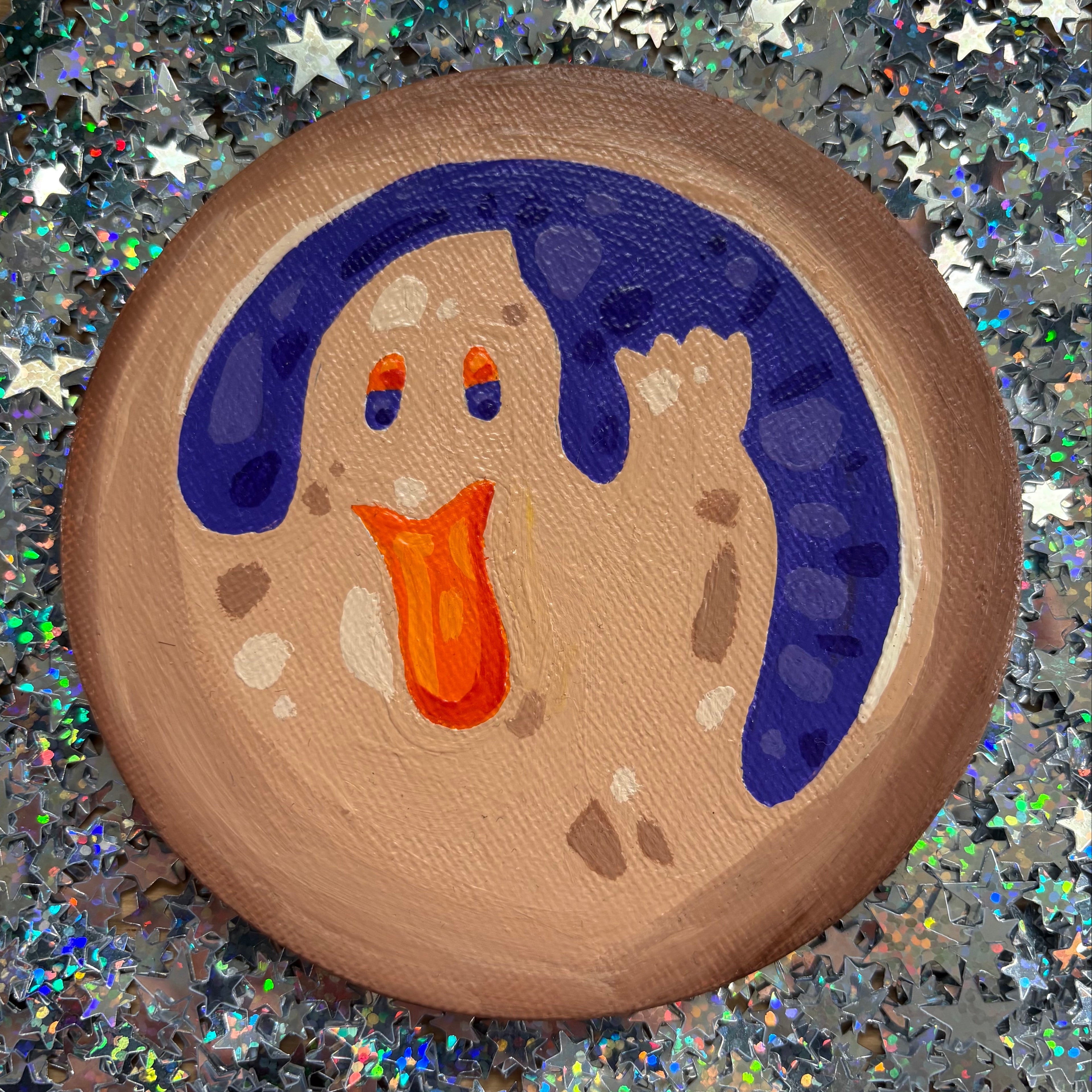 Halloween Ghost Cookie Painted Manget