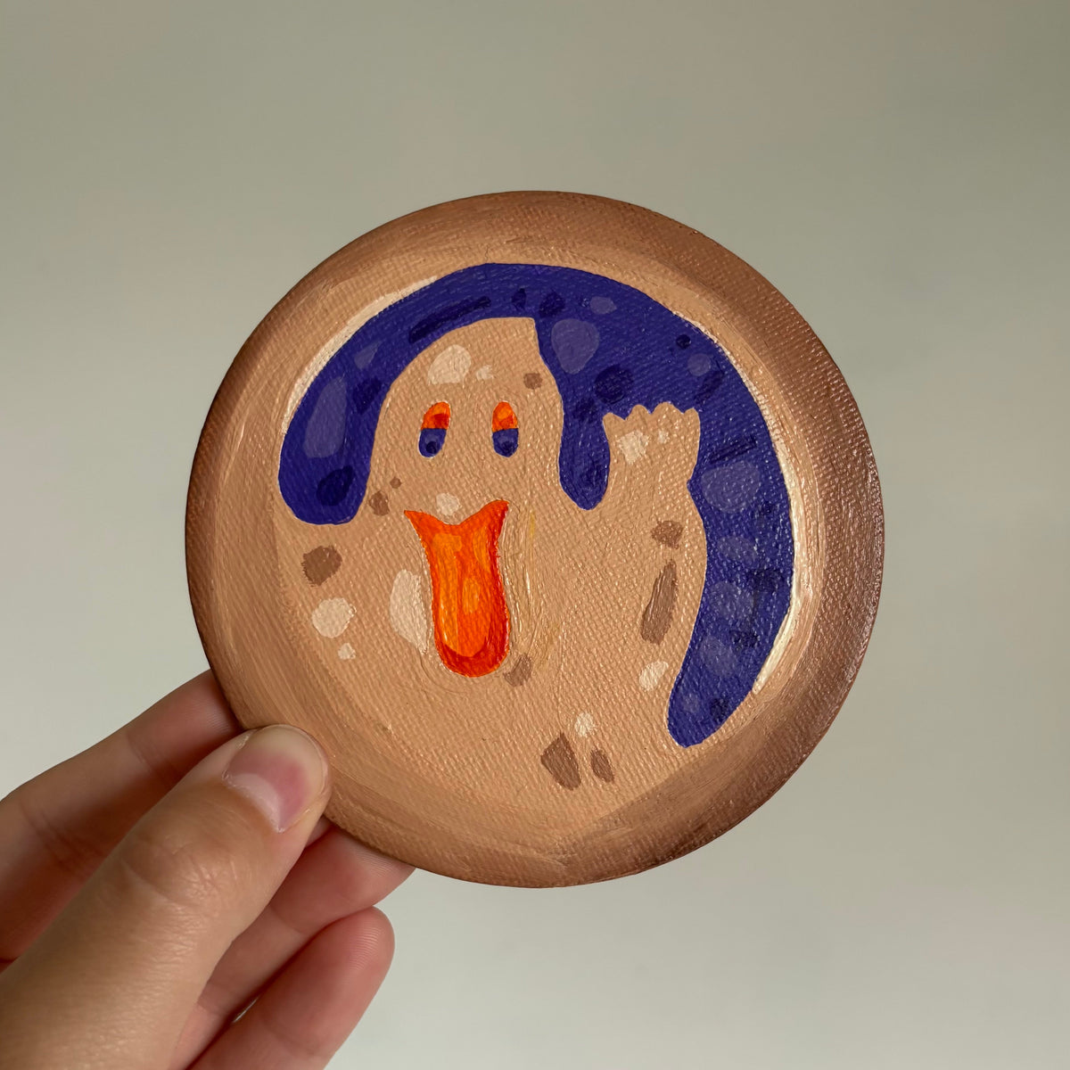 Halloween Ghost Cookie Painted Manget